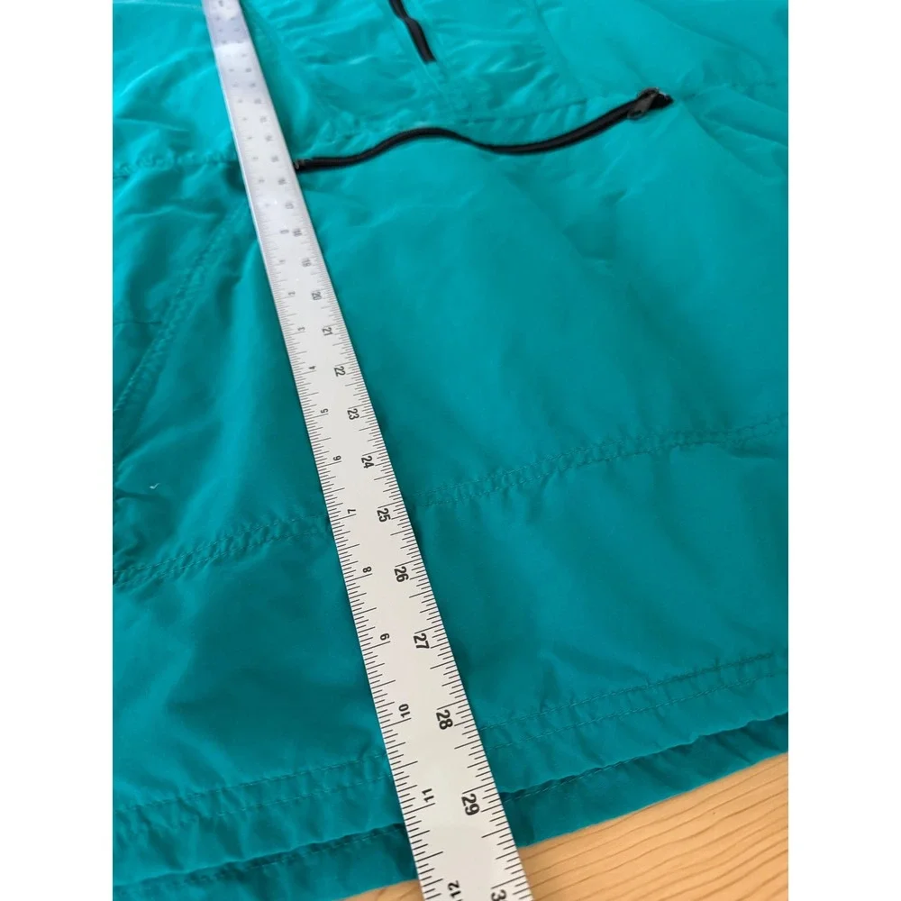 Vintage LL Bean Anorak Windbreaker Mens XL Teal Green Half Zip Made in USA E313